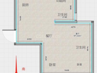 香滨左岸三组团 2室 1厅 137平米