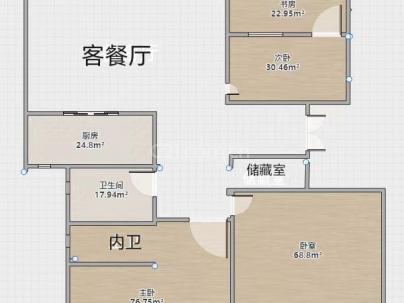 鸿旭嘉苑 3室 2厅 141.12平米