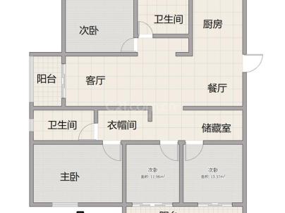 源盛嘉园二组团 4室 2厅 151平米