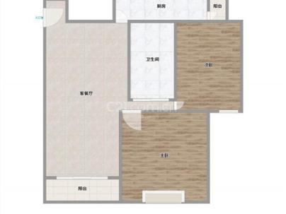 嘉福公寓 2室 1厅 83平米