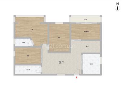 万盛锦园 3室 2厅 172平米