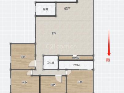 南方大厦 4室 2厅 169.18平米