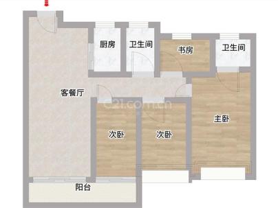 龙湖坤和天境 3室 2厅 139平米