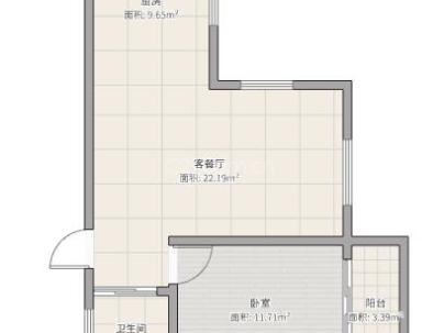 百榕大厦 2室 1厅 50.76平米