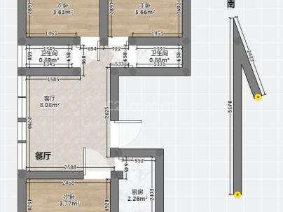 广德家园 3室 2厅 127平米