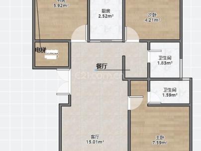 金溪园(鹿岛甲第） 3室 2厅 112.52平米
