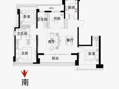 时代滨江上品揽悦园 3室 2厅 139平米