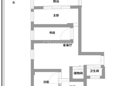 吴滨景园 2室 2厅 107平米