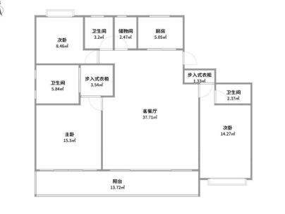 万科翡翠天地一期 4室 2厅 198平米