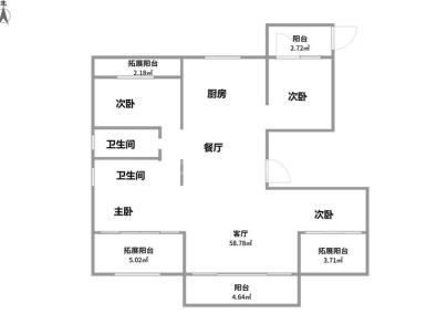 江峰阁（金地瓯江峯汇） 4室 2厅 136平米