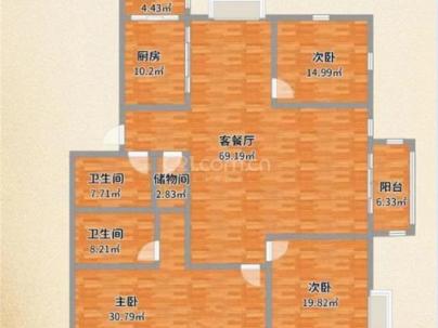 涌金花园 3室 2厅 139平米