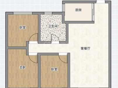 万科龙湾花园（万科润园） 3室 2厅 89平米