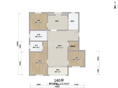 黄龙康城四组团 3室 2厅 146平米