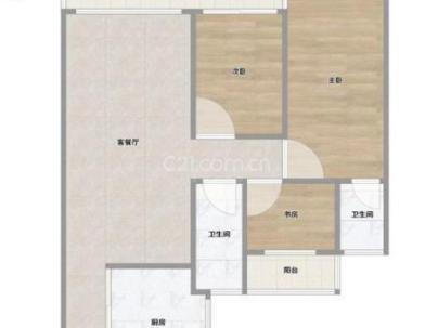 龙湖坤和天境 3室 2厅 108平米