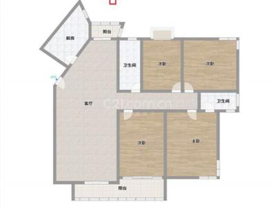 亦美大厦 3室 1厅 170.94平米