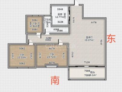 滨沁华庭（洪殿单元f-28地块） 3室 2厅 105平米