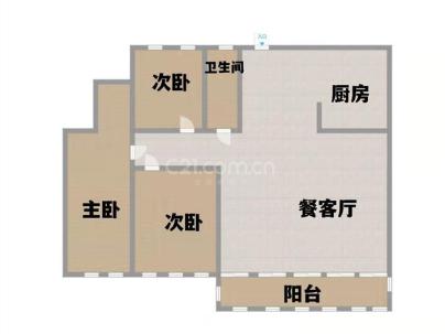 滨江九里 3室 2厅 89平米