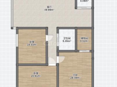 莲花公寓 3室 2厅 131.9平米