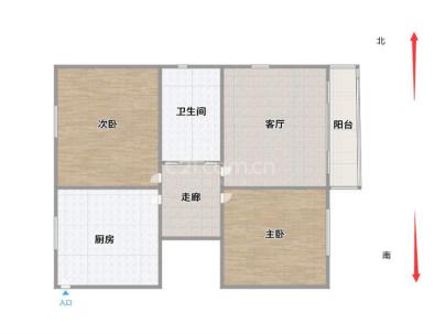 水心枫组团 3室 1厅 74.14平米