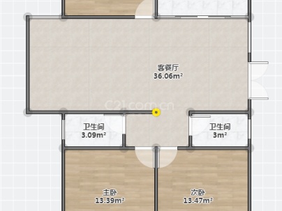 东悦里 2室 1厅 60平米