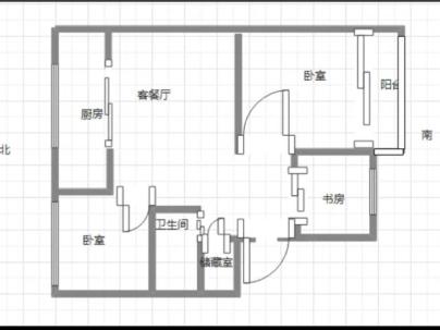 富春社区 2室 2厅 86平米
