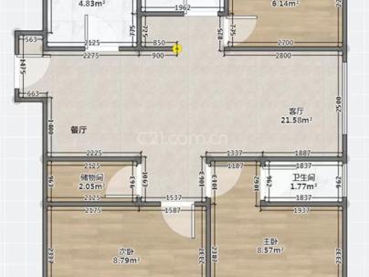 翠景佳苑 3室 2厅 120平米