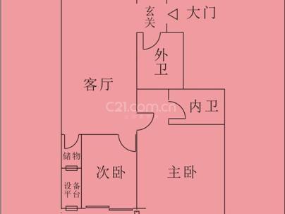 方弘大楼 2室 2厅 114平米