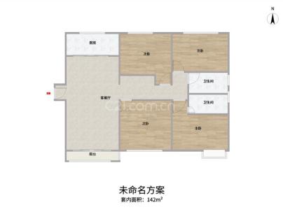 德香园 4室 2厅 135平米