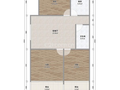 五环家园(五环花园) 3室 1厅 89平米