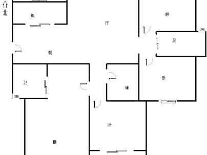 珠冠大厦 4室 2厅 172平米