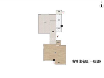 南塘一组团 2室 1厅 125.22平米