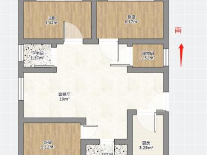 新都会 3室 2厅 107.53平米