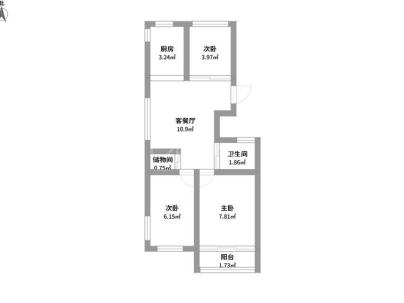 下吕浦2区夏华 3室 1厅 73平米