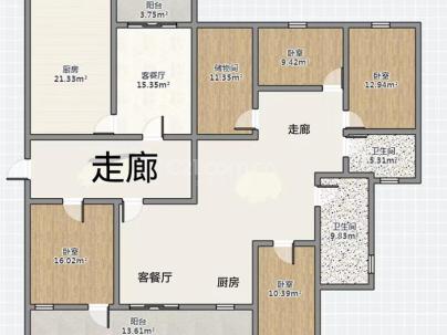 华城公寓 4室 2厅 156平米