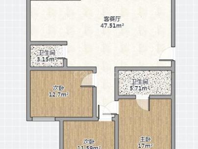美曦大厦 3室 2厅 123平米