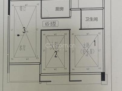 麓颂苑 3室 2厅 85平米