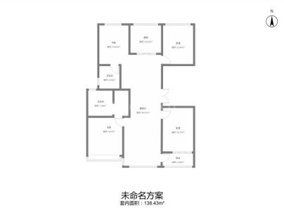 华鸿中央湖公馆 4室 2厅 118平米