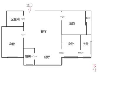 万岁里公寓 3室 2厅 99平米