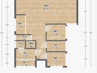 金马大厦 4室 3厅 180平米