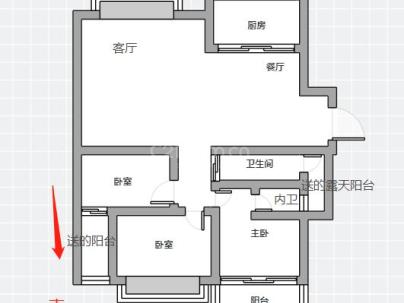 龙方家园 3室 2厅 122平米