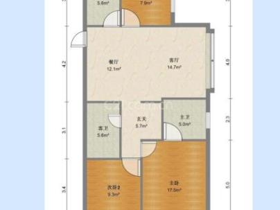 兴吕锦园 3室 2厅 110平米