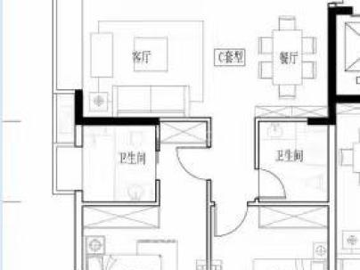 滨沁华庭（洪殿单元f-28地块） 3室 2厅 123平米