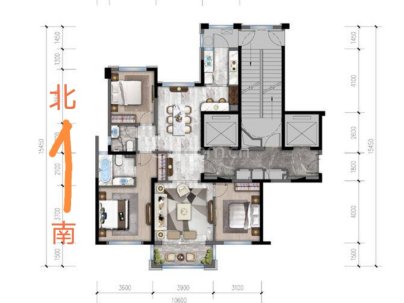 大发融悦东方 3室 2厅 113.69平米