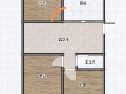 横河南新村 3室 2厅 108平米