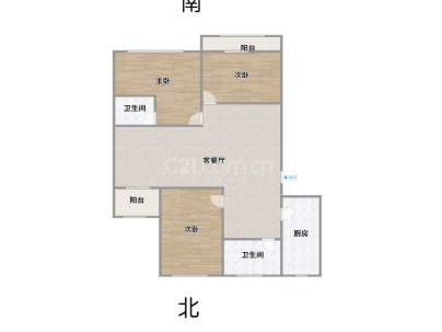 教新红色家园 3室 2厅 125平米