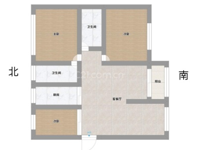 香缇国际 3室 2厅 110平米