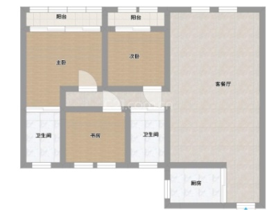 碧桂园旭辉·湖悦天境 2室 1厅 88平米