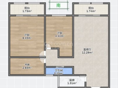 罗西住宅区六组团 3室 2厅 112平米