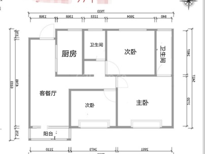 鼎旺家园 3室 1厅 97平米