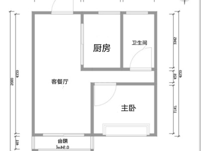 鼎旺家园 1室 1厅 58平米